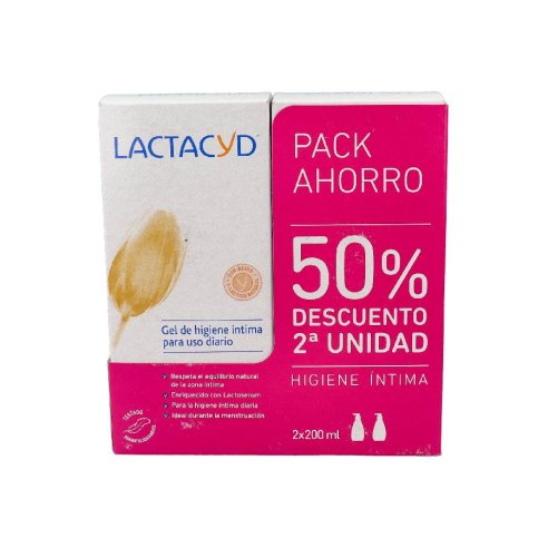 LACTACYD INTIMO GEL SUAVE  2 ENVASES 200 ml PACK